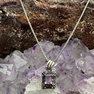 Amethyst and Silver Necklace